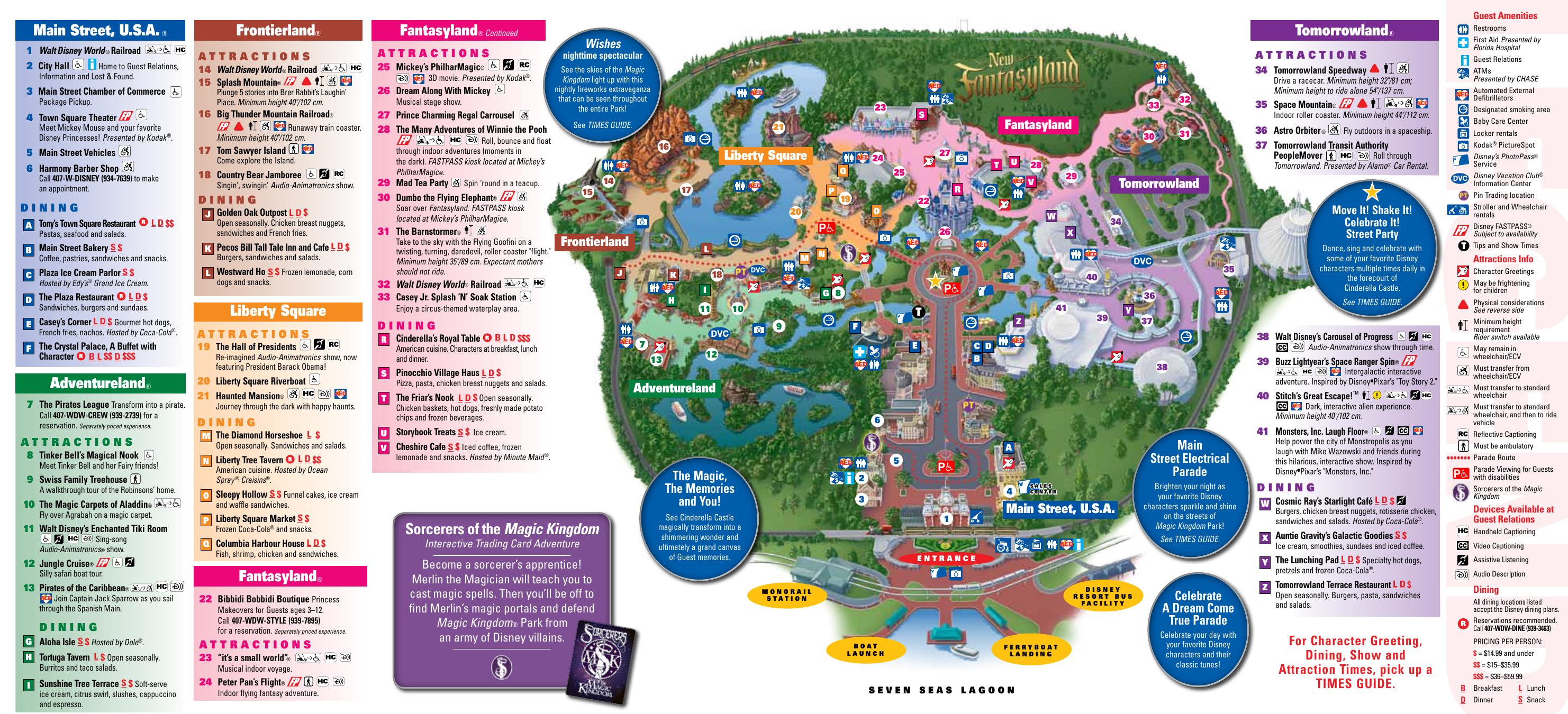 Magic Kingdom official park map