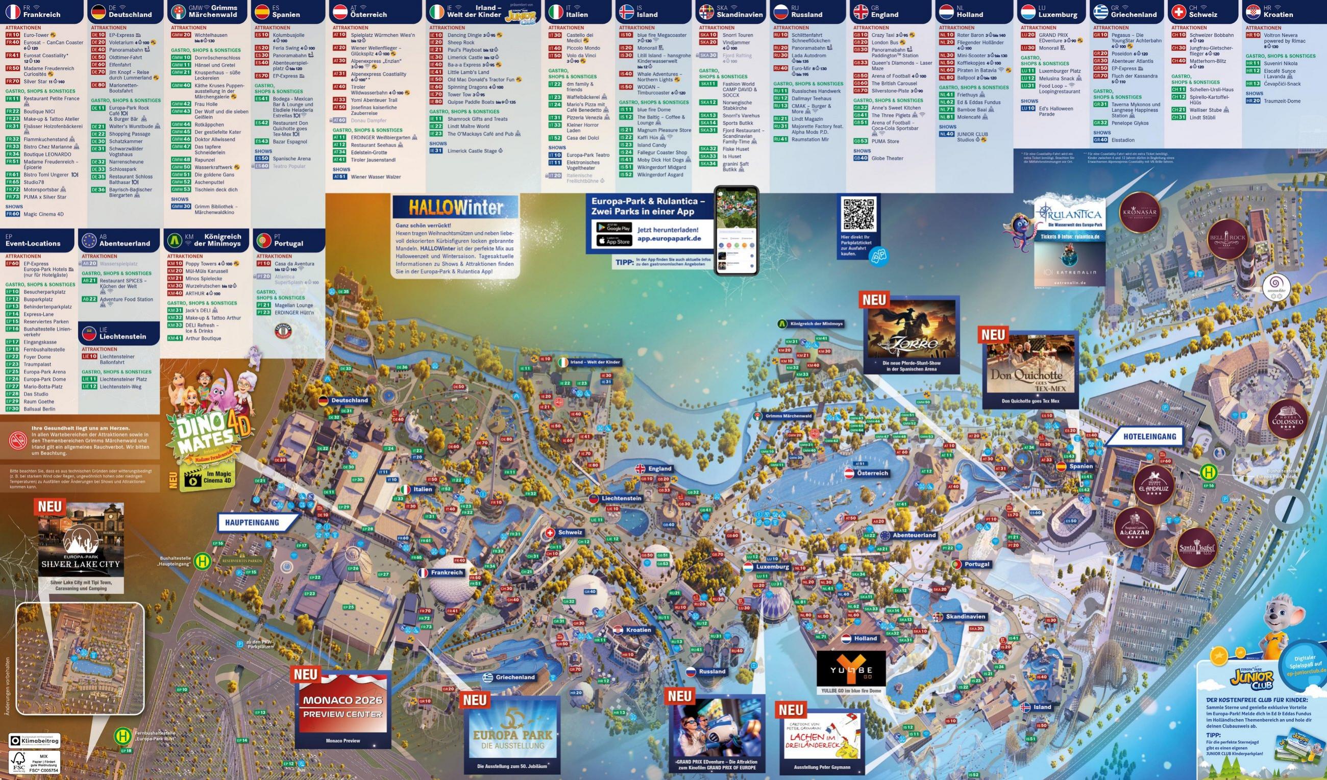 Europa-Park official park map