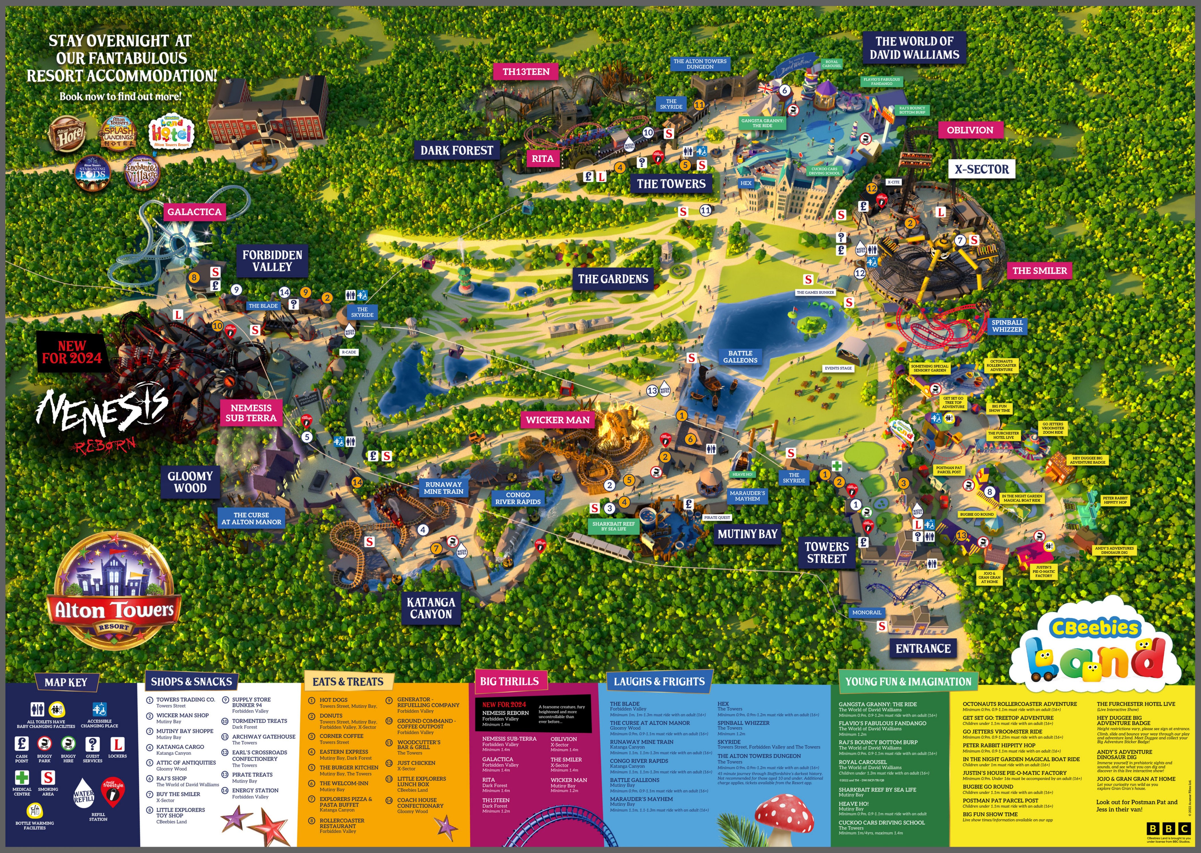 Alton Towers official park map