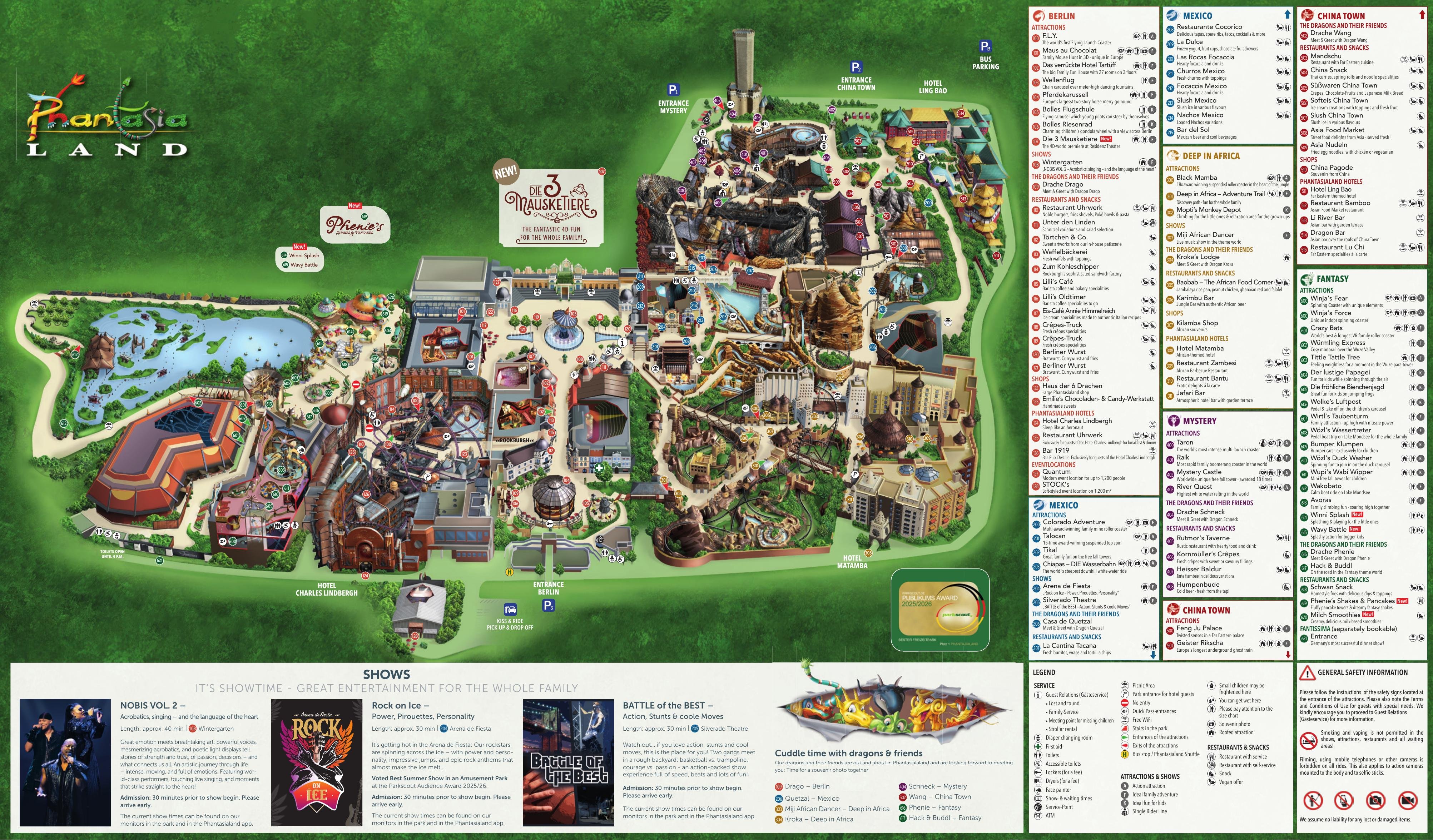 Phantasialand official park map