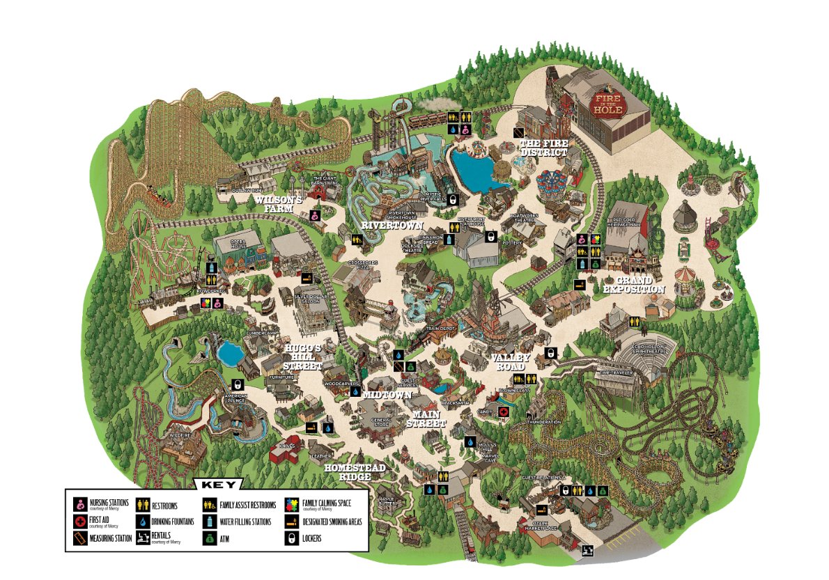 Silver Dollar City official park map