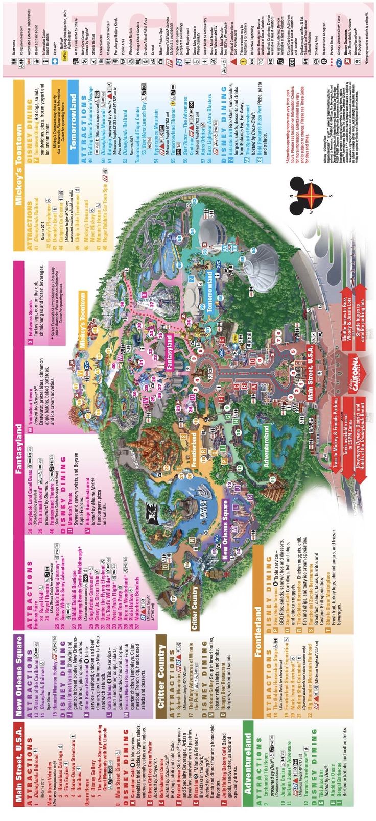 Disneyland Park official park map
