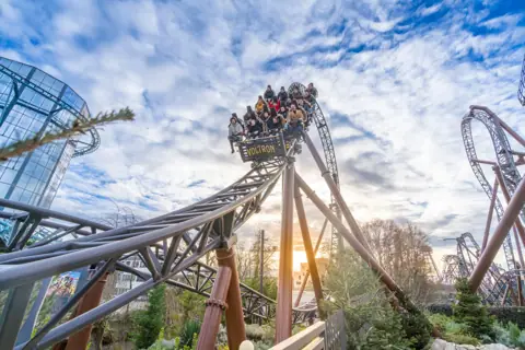 Voltron Nevera at sunset — Europa-Park in Rust, Baden-Württemberg