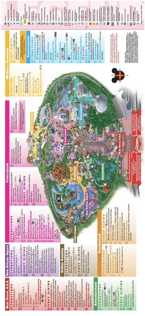 Disneyland Park official park map