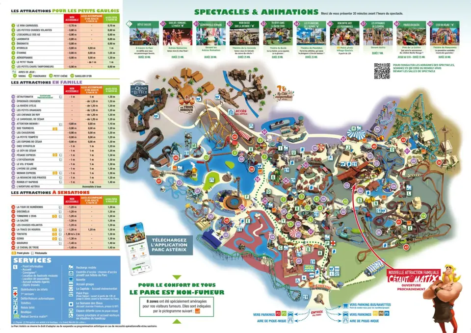 Parc Astérix official park map
