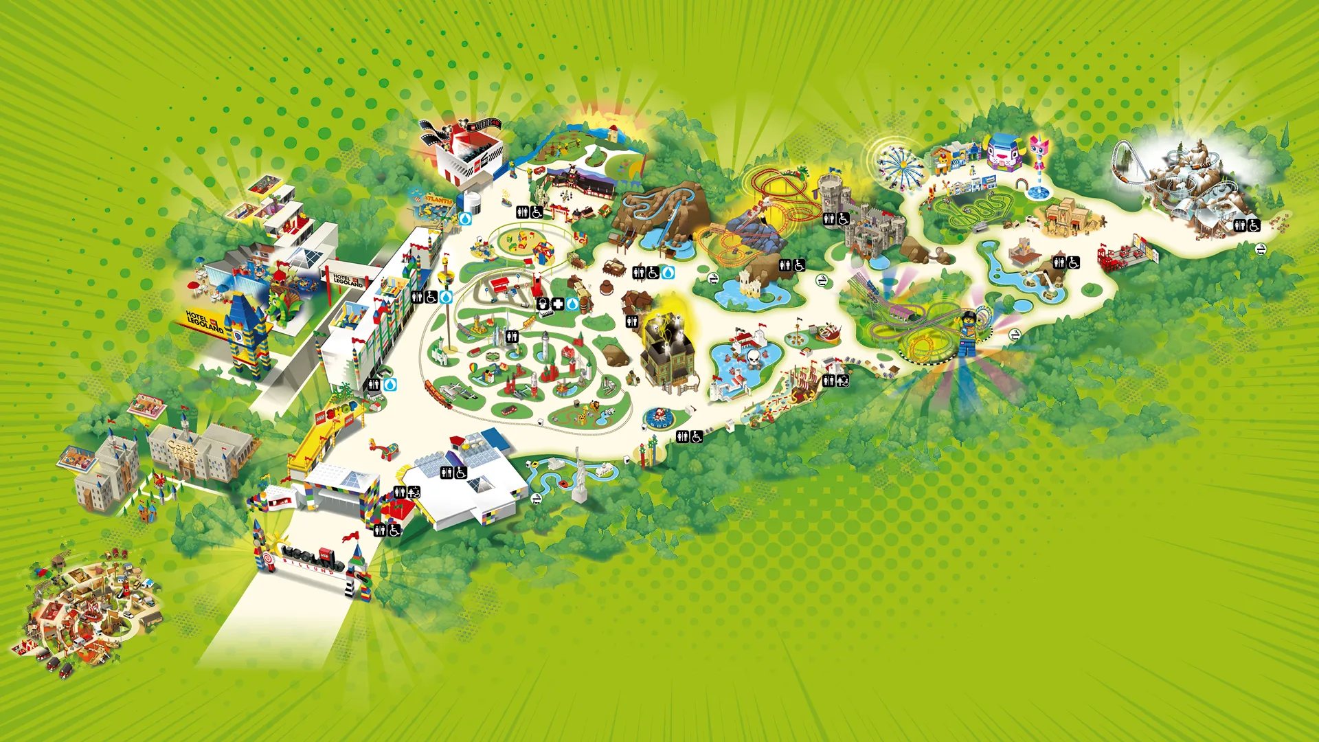 Legoland Billund Resort official park map