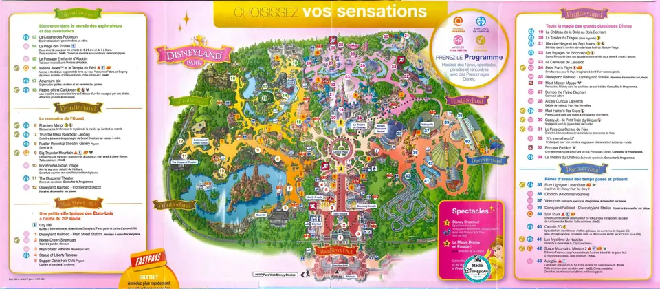 Disneyland Park (Paris) official park map