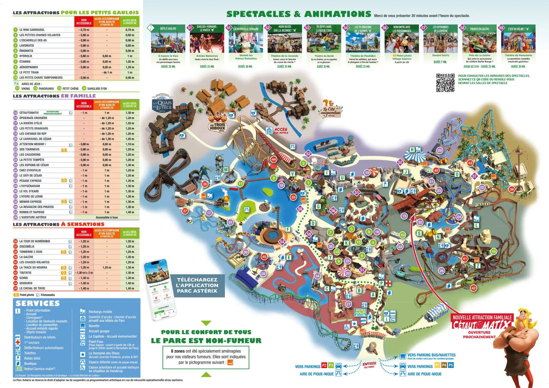 Parc Astérix official park map
