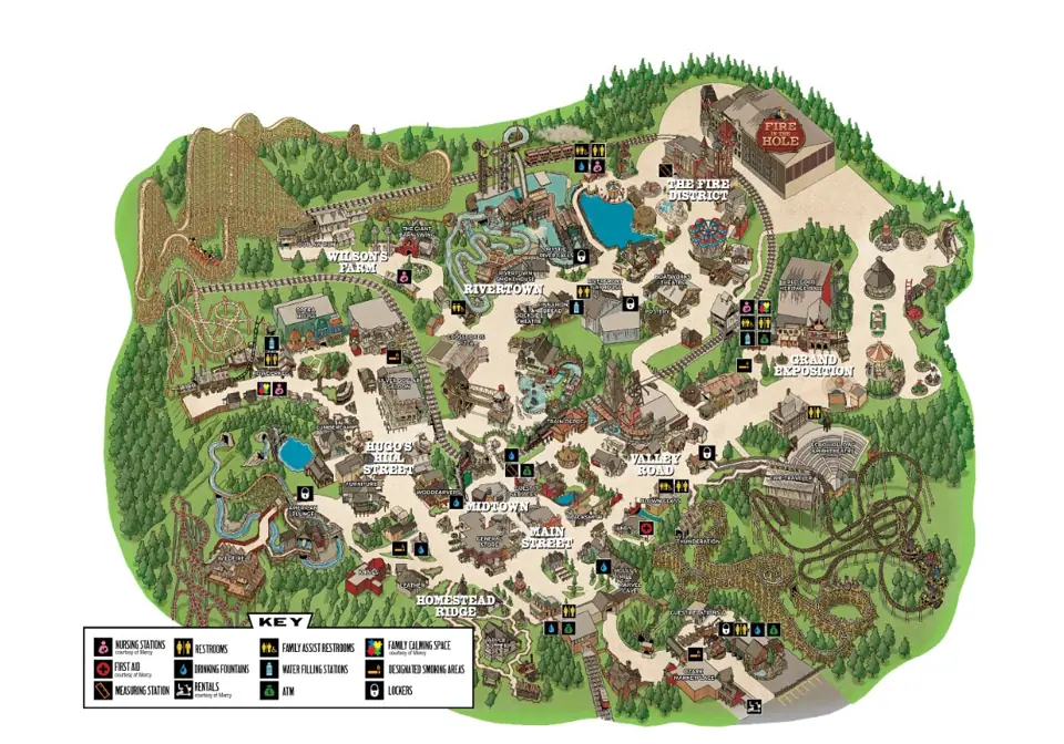 Silver Dollar City official park map
