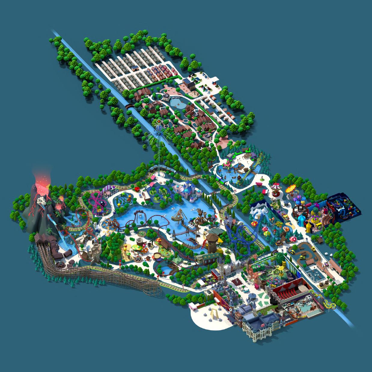 Plopsaland De Panne official park map
