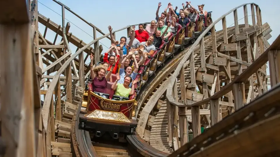 Wodan Timbur Coaster wooden track at Europa-Park