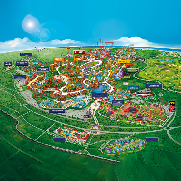 PortAventura Park official park map