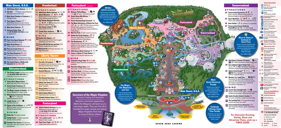 Magic Kingdom official park map