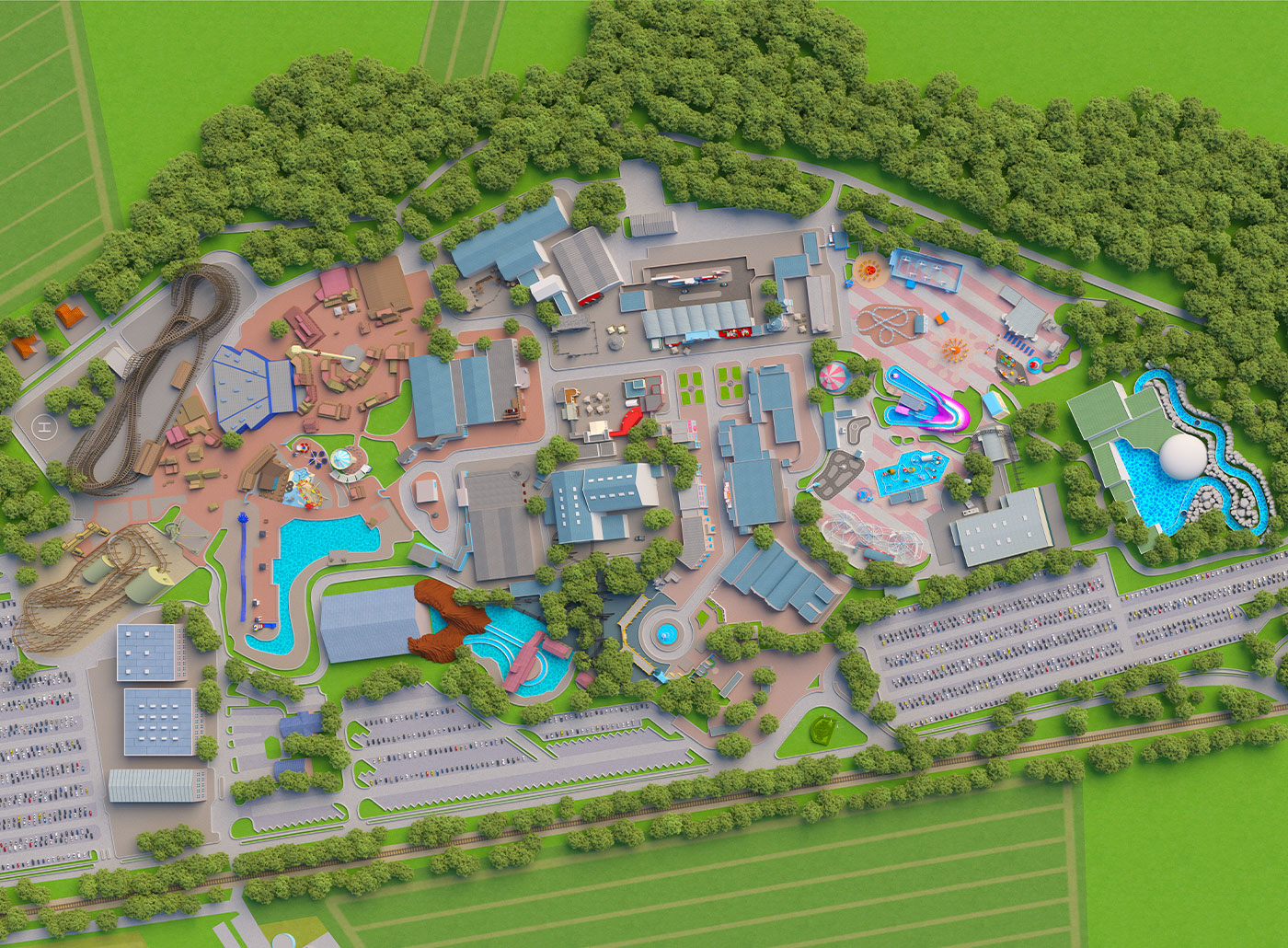Movie Park Germany official park map