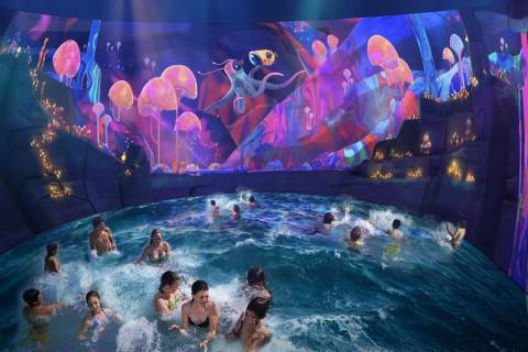 Immersive Digital Cinema Pool at Aquascope — Futuroscope in Chasseneuil-du-Poitou