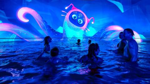 Immersive Aquatic Projection Pool at Aquascope — Futuroscope in Chasseneuil-du-Poitou