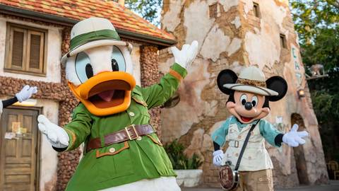 Donald Duck and Mickey Mouse at Tusker House Restaurant — Disney's Animal Kingdom in Bay Lake, Florida