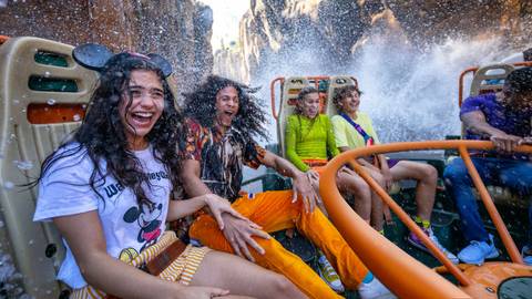 Riders Getting Soaked on Kali River Rapids — Disney's Animal Kingdom in Bay Lake, Florida