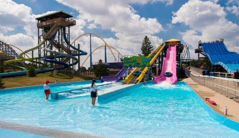 The Plunge and Super Soaker at Splash Works — Canada's Wonderland in Vaughan, Ontario