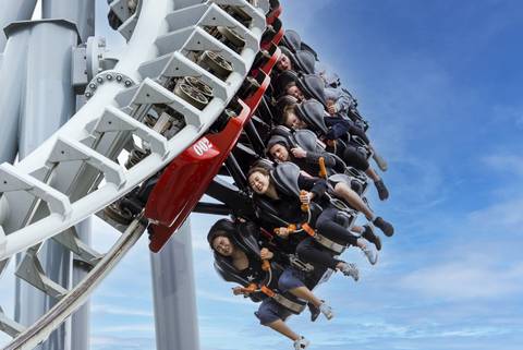 Riders Braving Inversions on Flight Deck — Canada's Wonderland in Vaughan, Ontario
