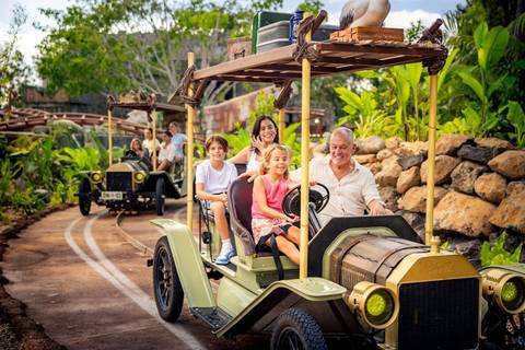 Family Riding Vintage Cars Adventure — Dreamworld in Coomera, Queensland