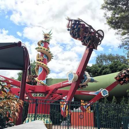 Pandamonium thrill ride at Dreamworld