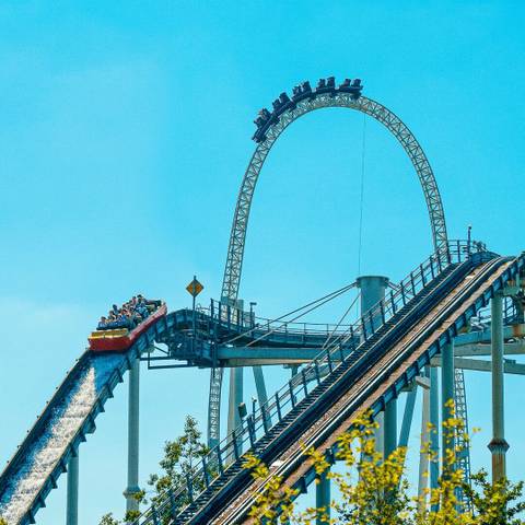 Stealth Roller Coaster and Tidal Wave at Thorpe Park