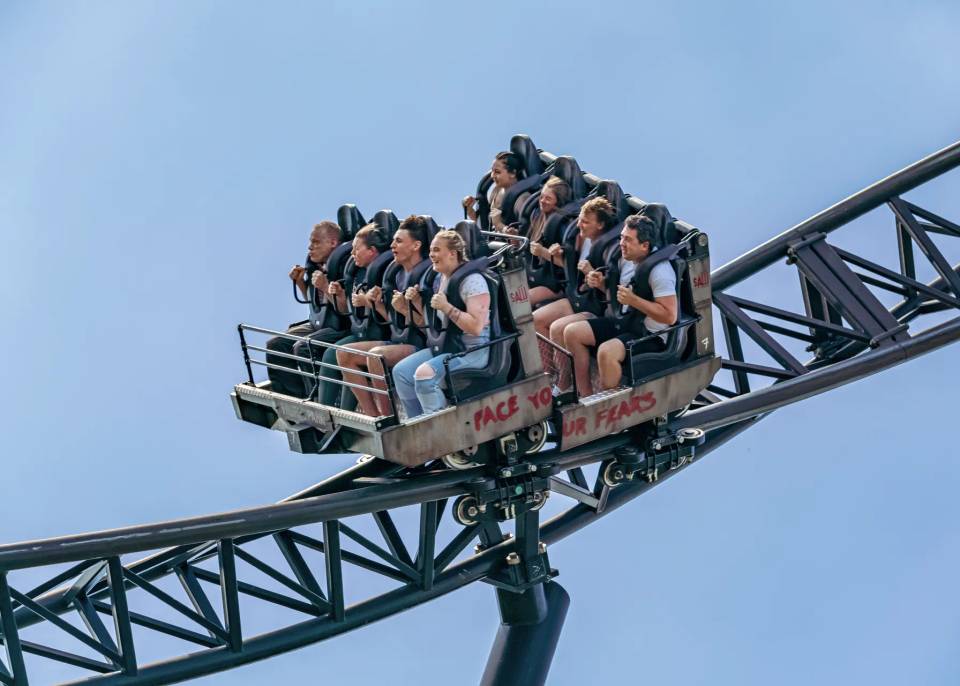 Saw – The Ride roller coaster at Thorpe Park