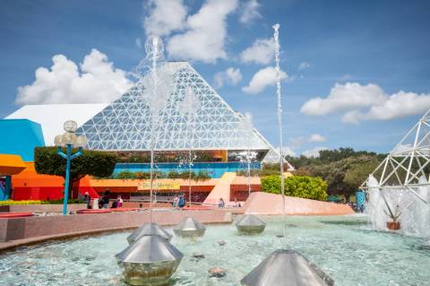 Jumping Fountains Outside the Imagination! Pavilion — EPCOT in Bay Lake, Florida