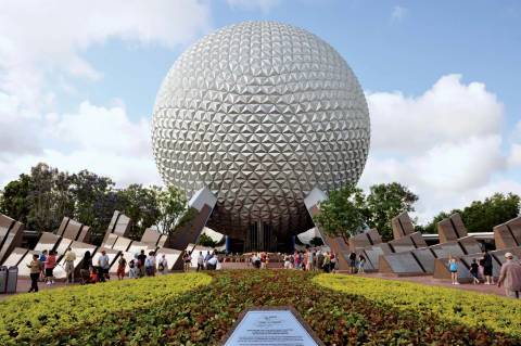 Spaceship Earth and Entrance Plaza at EPCOT