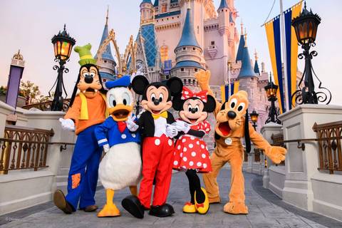 Mickey and Friends at Cinderella Castle — Magic Kingdom in Bay Lake, Florida