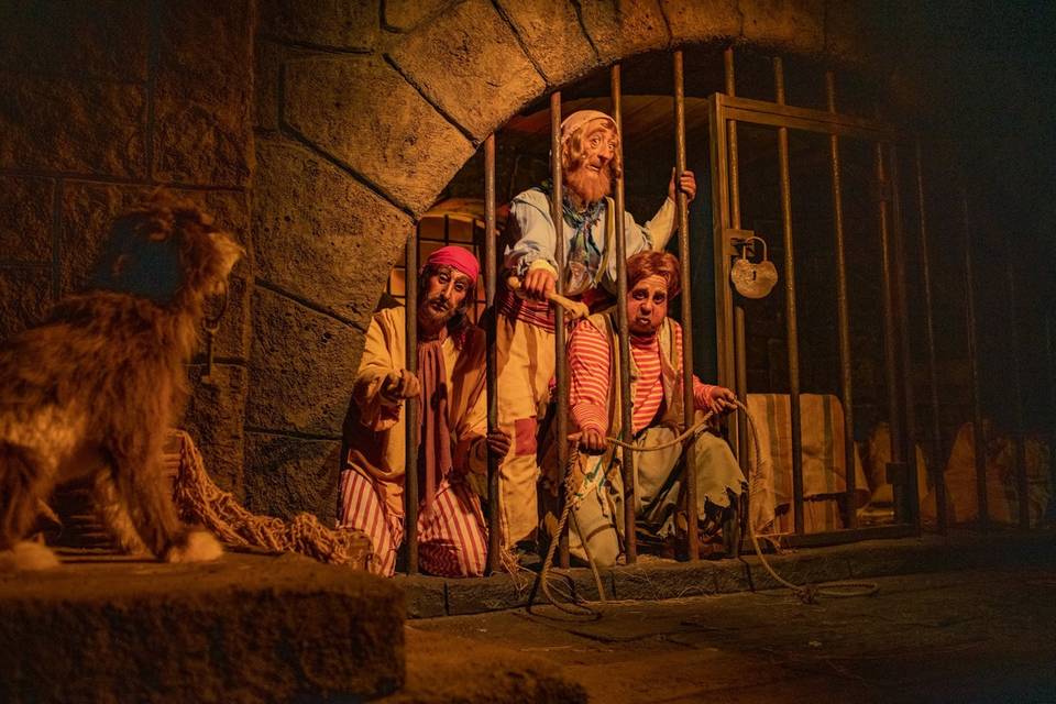 Pirates of the Caribbean dark ride at Magic Kingdom