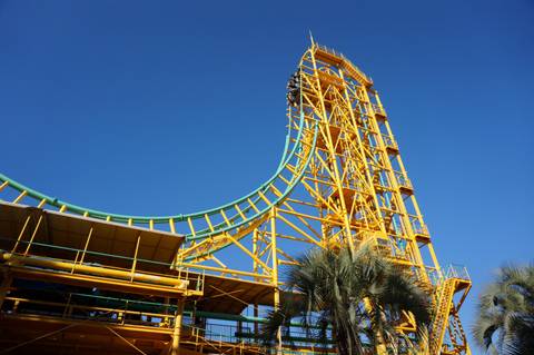 Vertical Lift of Ultra Twister Pipeline Coaster — Nagashima Spa Land in Kuwana, Mie