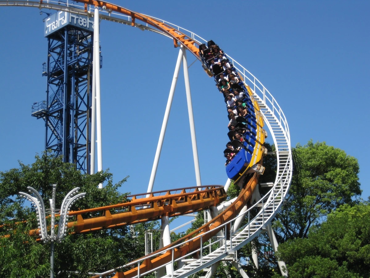 Looping Star roller coaster at Nagashima Spa Land