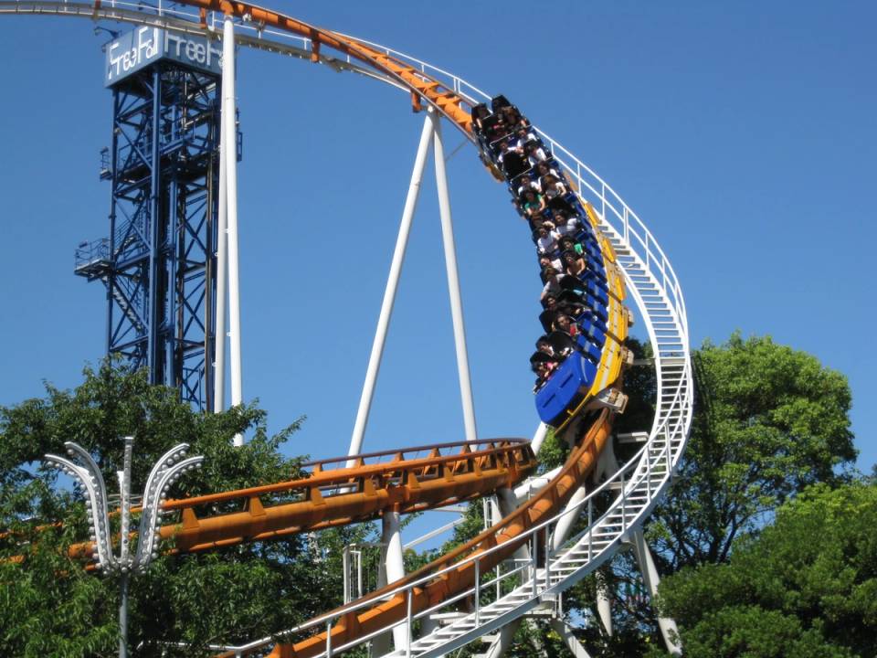 Looping Star roller coaster at Nagashima Spa Land