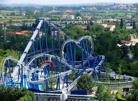 Blue Tornado Inverted Roller Coaster — Gardaland in Castelnuovo del Garda