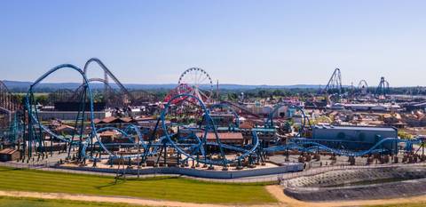 Abyssus and the Roller Coaster Skyline at Energylandia