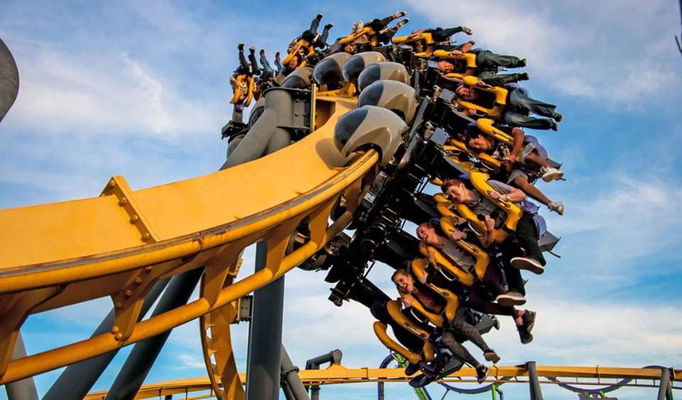 Batman: The Ride roller coaster at Six Flags Magic Mountain