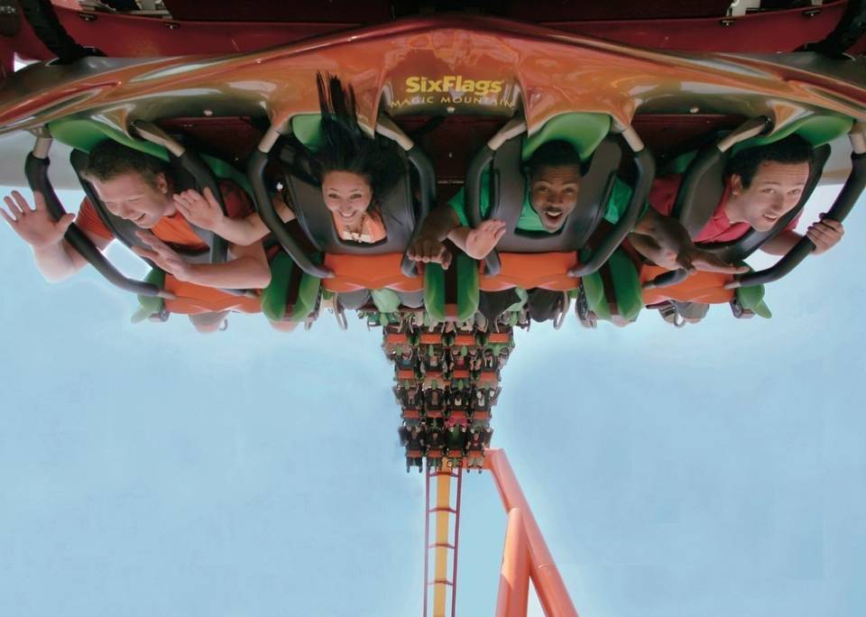 Tatsu roller coaster at Six Flags Magic Mountain