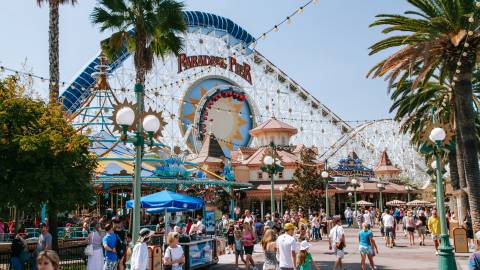 California Screamin' Looming Over Paradise Pier — Disneyland Park in Anaheim, California