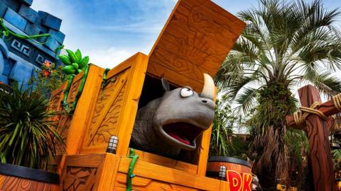 Rambi the Rhino in Donkey Kong Country — Universal Studios Japan in Osaka