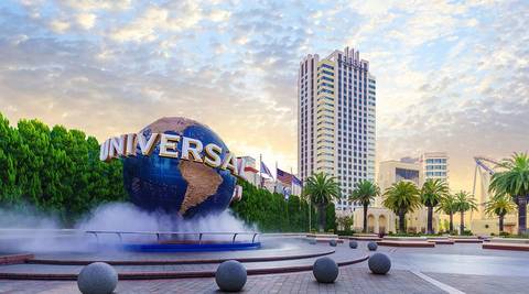Universal Globe at the Main Entrance Plaza — Universal Studios Japan in Osaka