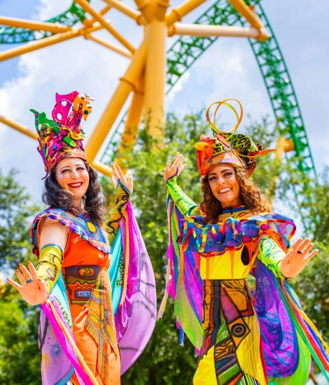 Colorful Street Performers at Busch Gardens Tampa Bay