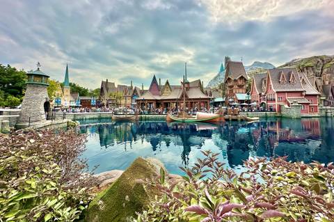 Arendelle Harbor at World of Frozen — Hong Kong Disneyland in Lantau Island, Hong Kong