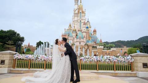 Wedding at the Castle of Magical Dreams — Hong Kong Disneyland in Lantau Island, Hong Kong