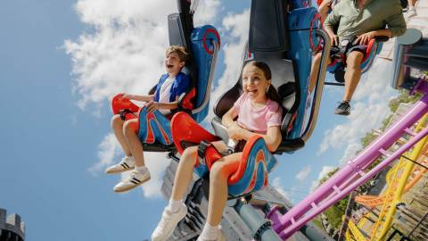Riders Soaring on Flight of the Wicked Witch — Warner Bros. Movie World in Oxenford, Queensland