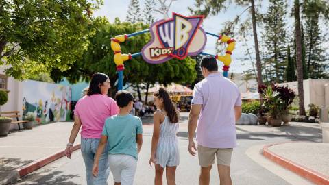 Walking into the WB Kids Zone — Warner Bros. Movie World in Oxenford, Queensland