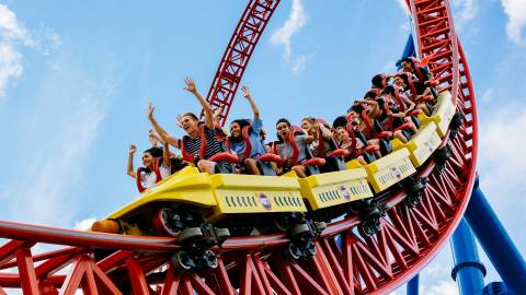 High-Speed Thrills on Superman Escape — Warner Bros. Movie World in Oxenford, Queensland