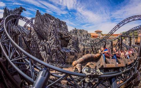 Taron Multi-Launch Coaster Racing Through Klugheim — Phantasialand in Brühl, North Rhine-Westphalia