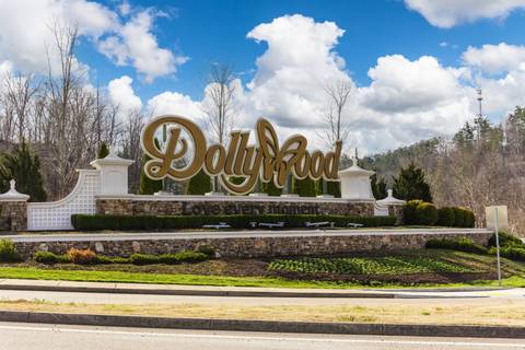 Dollywood Welcome Sign at the Park Entrance